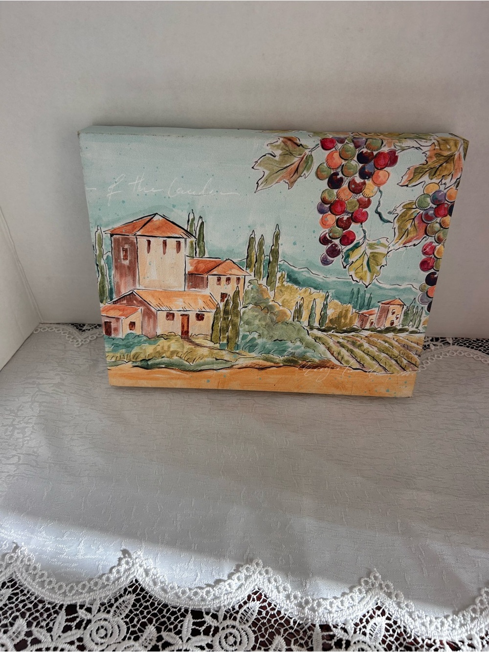 Daphne Brissonnet "Tuscan Breeze Without Poppies” Canvas Wall Art Print - 8x10